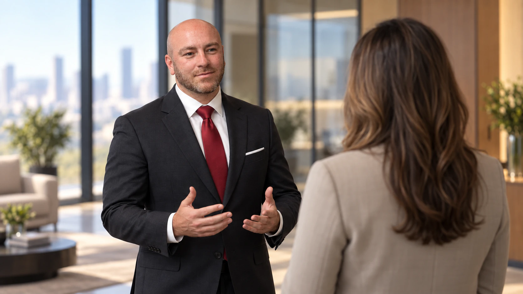 Jimmy Shakmeyster consulting with a business client